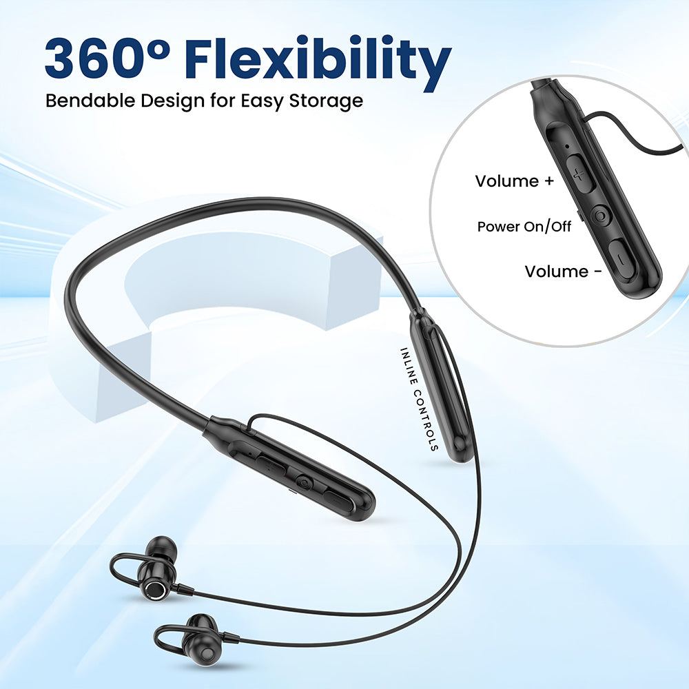 Aertek Cyclone Wireless Neckband Black