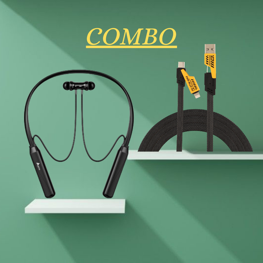 Aertek Sports Neckband+ 4-1, 65W Cable Combo