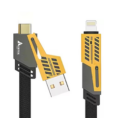 Aertek 4 IN 1, 65W Fast Charging Data Cable Black