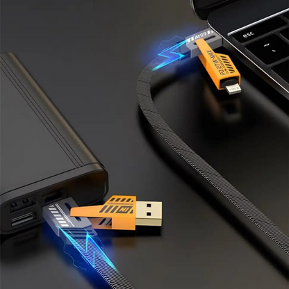 Aertek Ultrapods TWS Blue + 4 in 1, 65W Fast Charging Data Cable Combo