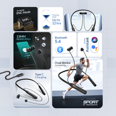 Aertek Sport BT Neckband - Black