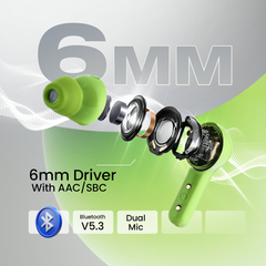 Aertek Ultrapods TWS Earbuds - Green