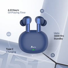 Aertek Airdopes 151 Wireless Earbuds - Blue