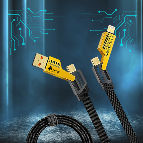 Aertek Ultrapods TWS Green + 4 in 1, 65W Fast Charging Data Cable Combo