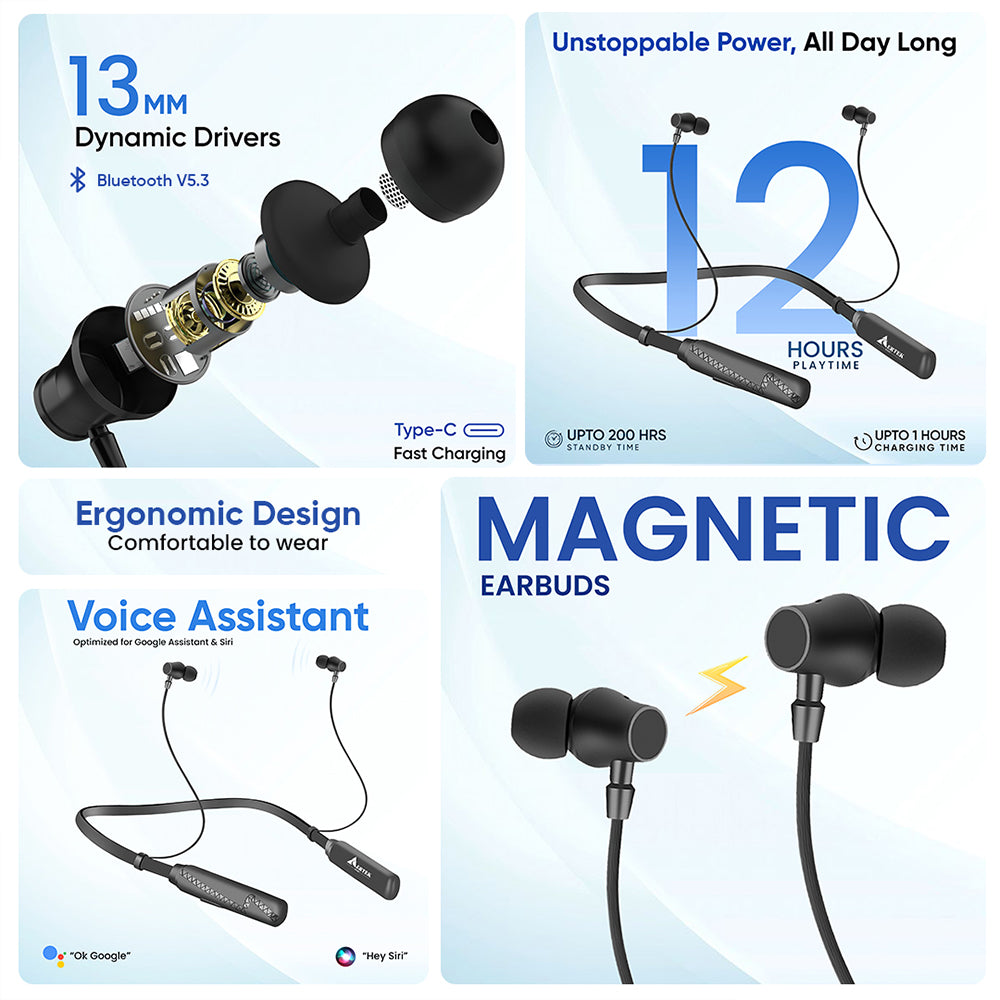 Aertek Airdops 145 Pro Earbuds Blue + YoYo Pods Earbuds White (Combo) & Get a Free 4 in 1, 65W Fast Charging Data Cable (Worth Rs. 1499/-)