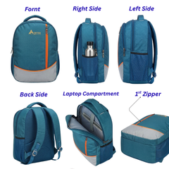 Aertek Stellar Laptop, Office & Travel Backpack- Sky Blue