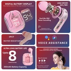 Aertek Ultrapods TWS Earbuds - Pink