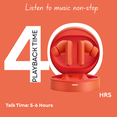 Aertek VelonPro 40H Playtime with ANC TWS Earbuds Orange